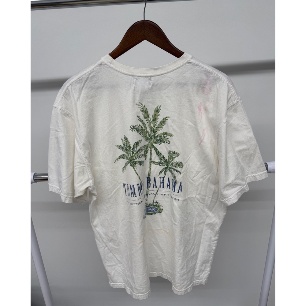 Vintage Tommy Bahama T Shirt White‎ Size M/L